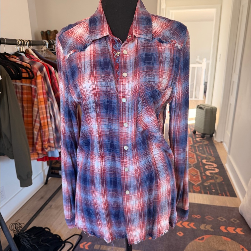 Idyllwind Red and Blue Plaid Casual Shirt